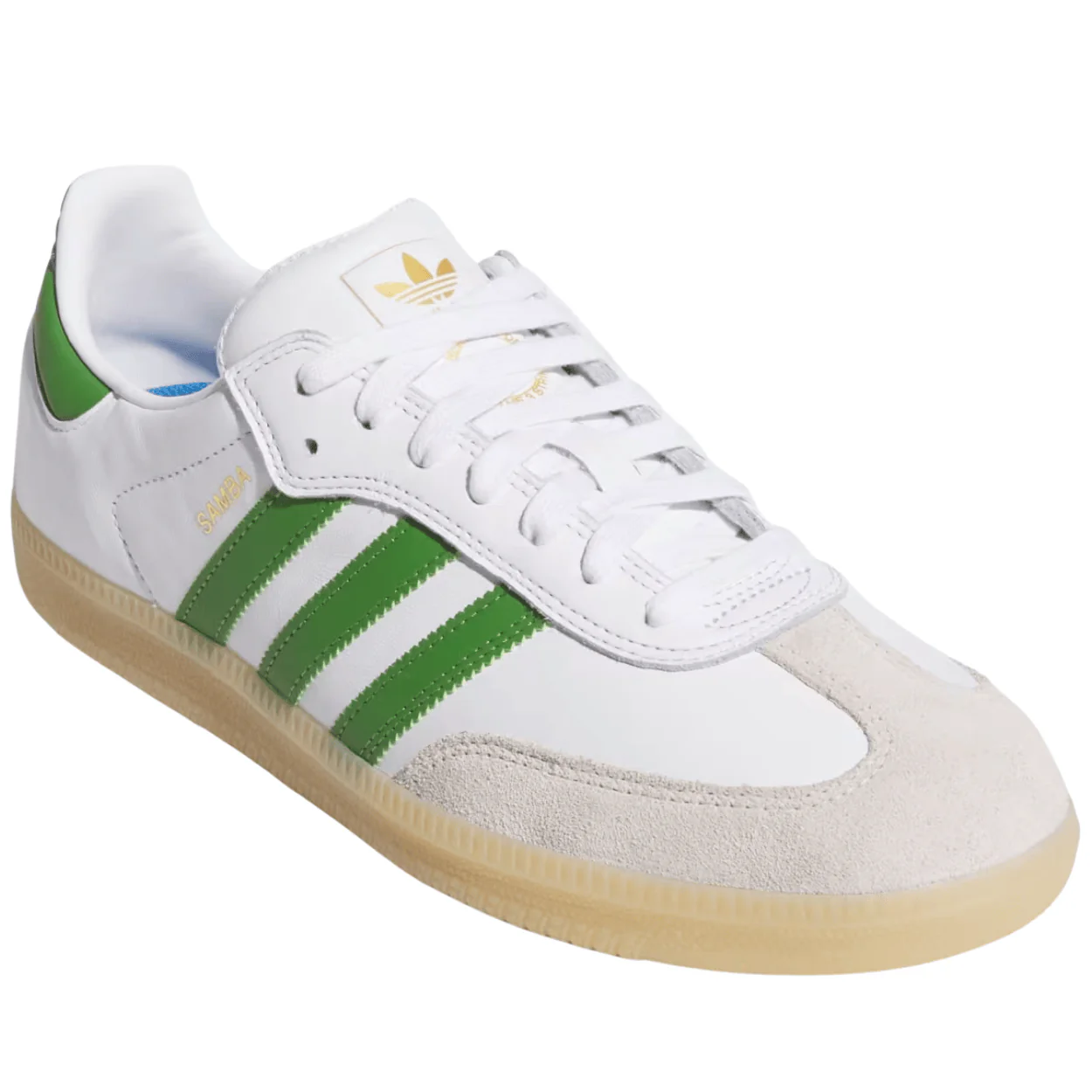 Adidas Skateboarding Samba ADV Skate Shoes | Cloud White & Crew Green - Image 4