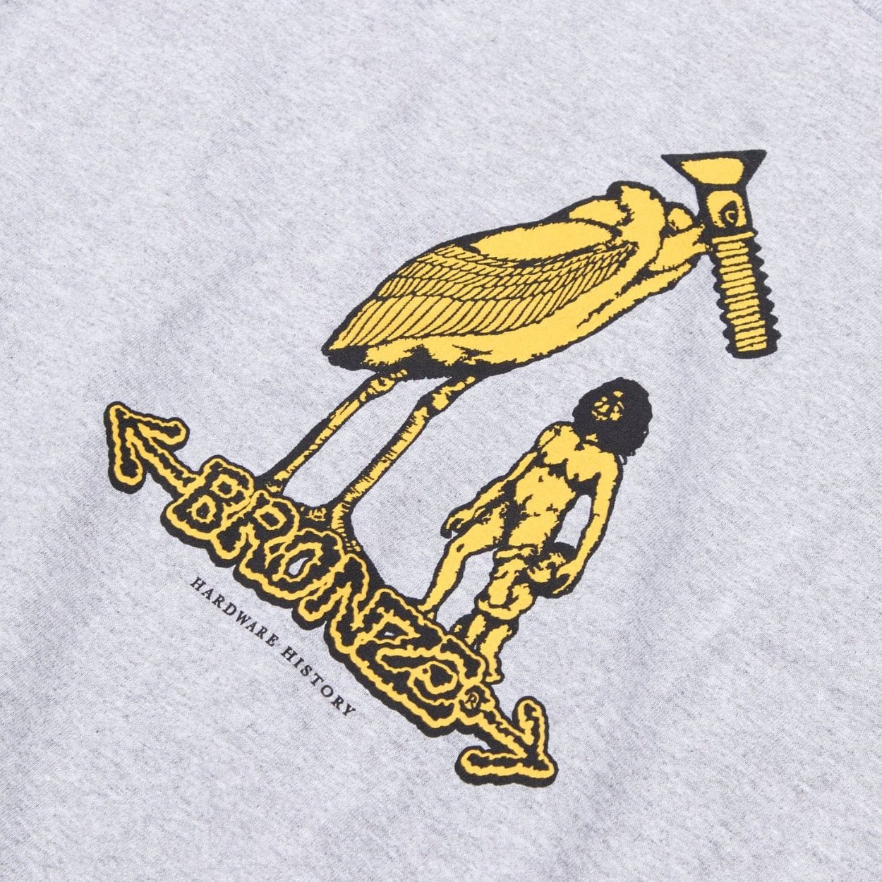 Bronze 56K Hardware History T-Shirt | Heather Grey - Image 3