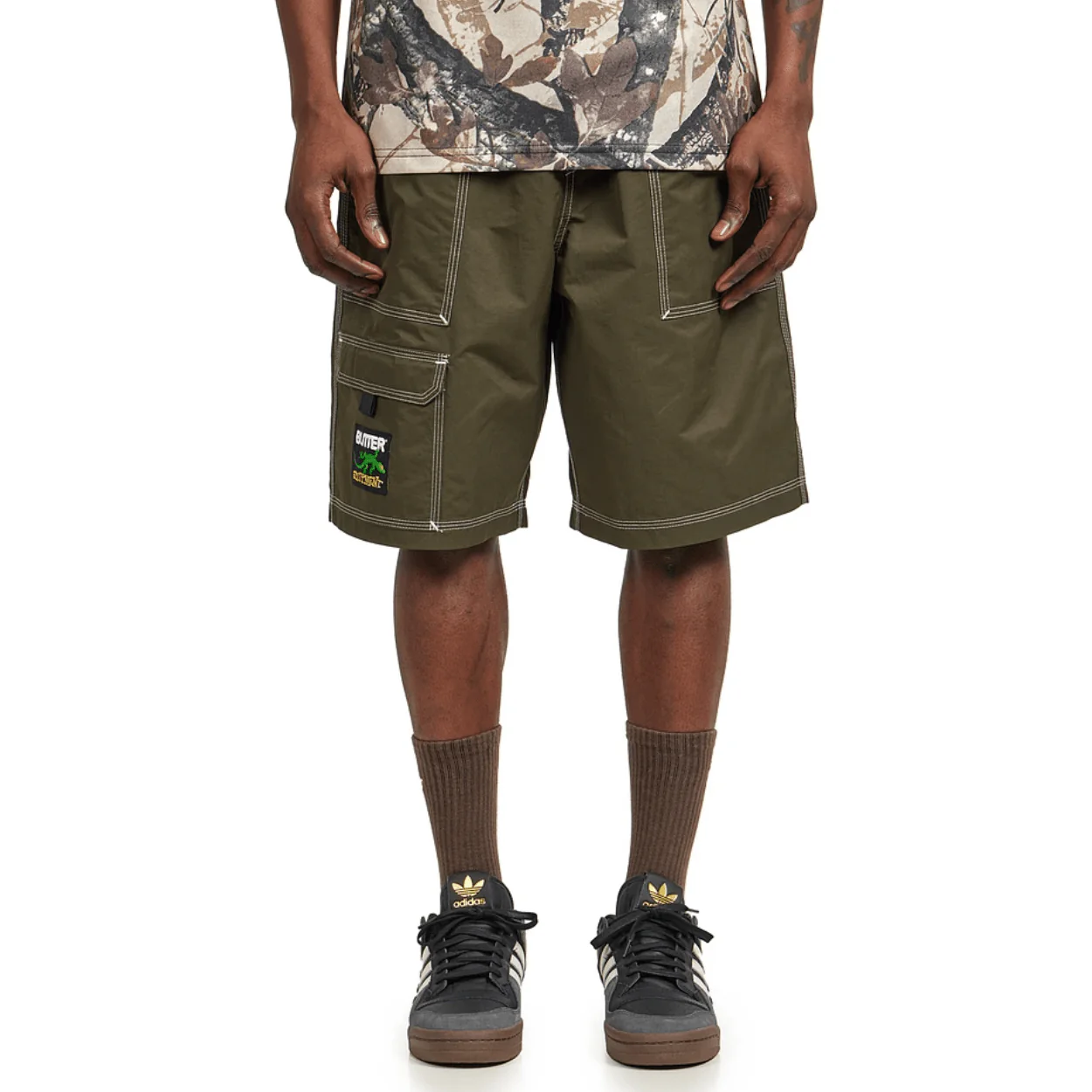Butter Goods Climber Shorts | Army Green - Image 5