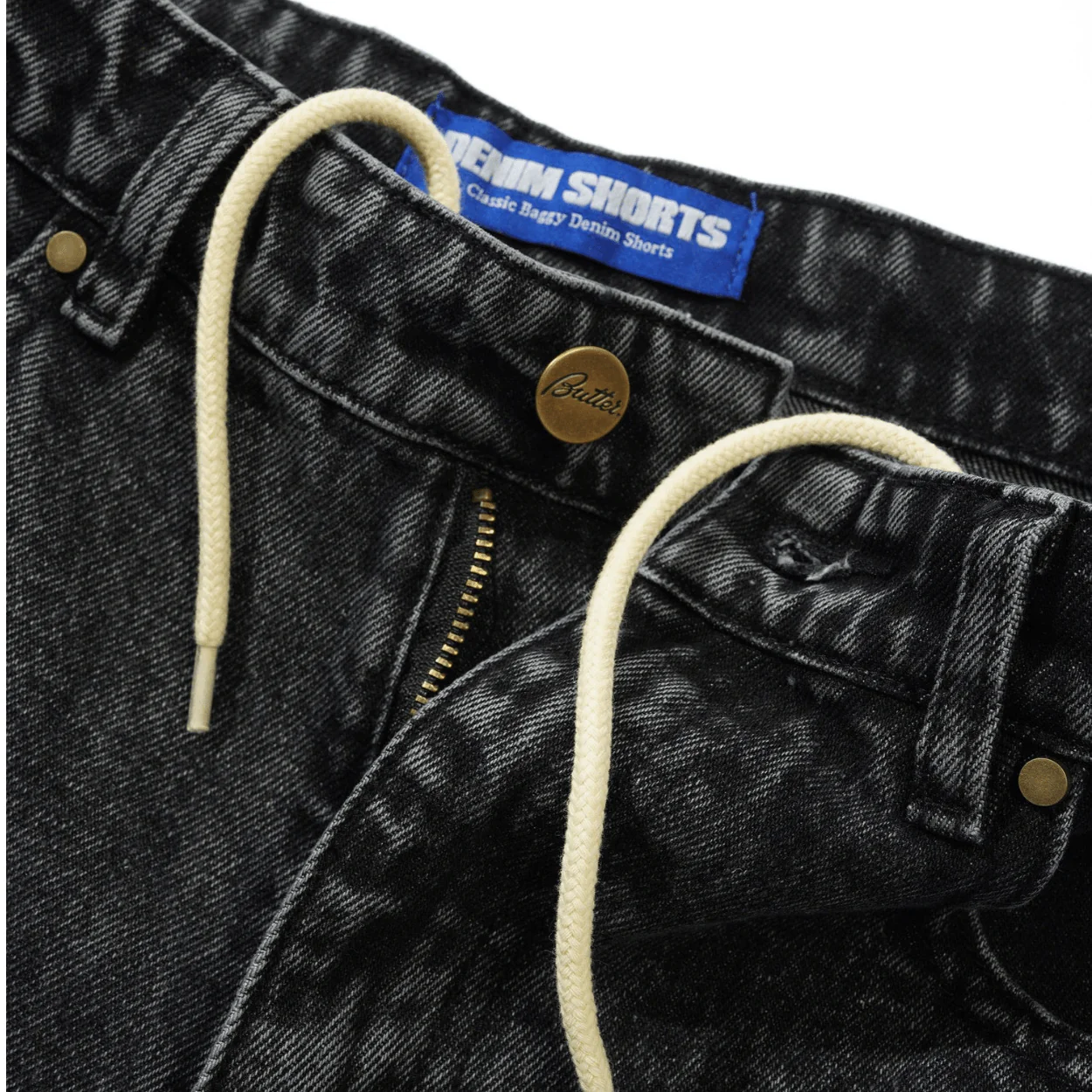 Butter Goods Weathergear Denim Shorts | Faded Black - Image 3
