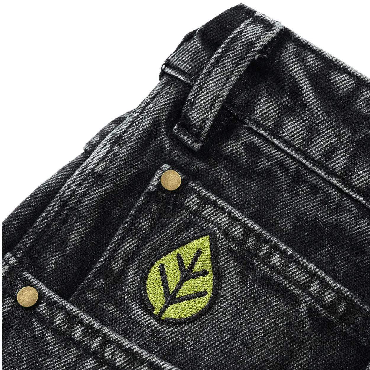 Butter Goods Weathergear Denim Shorts | Faded Black - Image 4