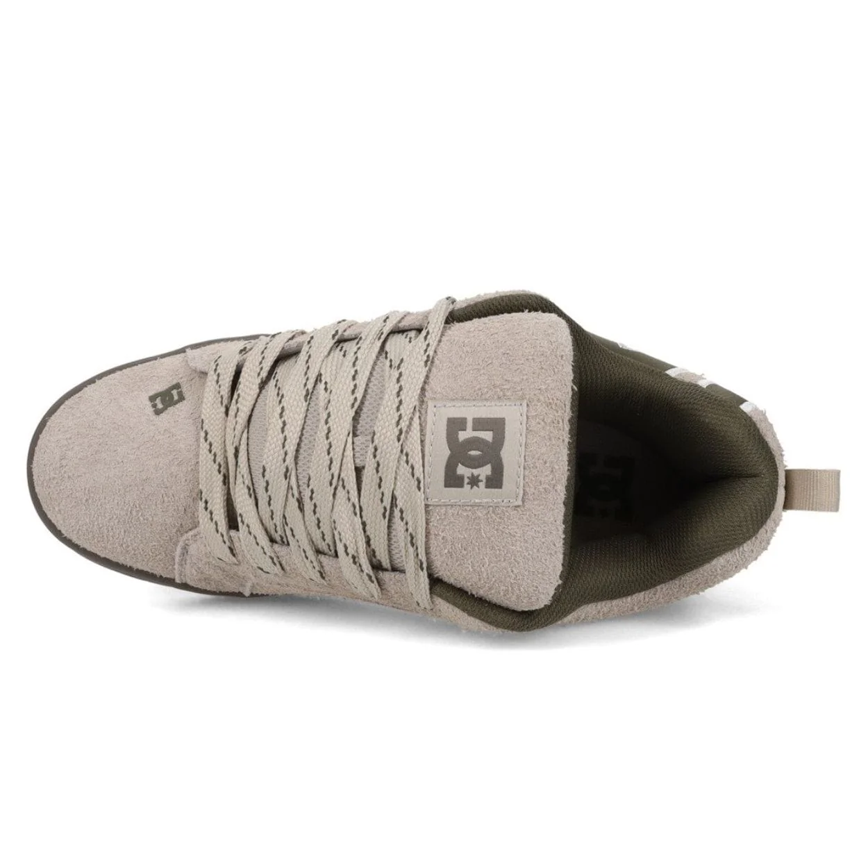 DC Court Graffik Skate Shoes | Taupe & Olive - Image 3