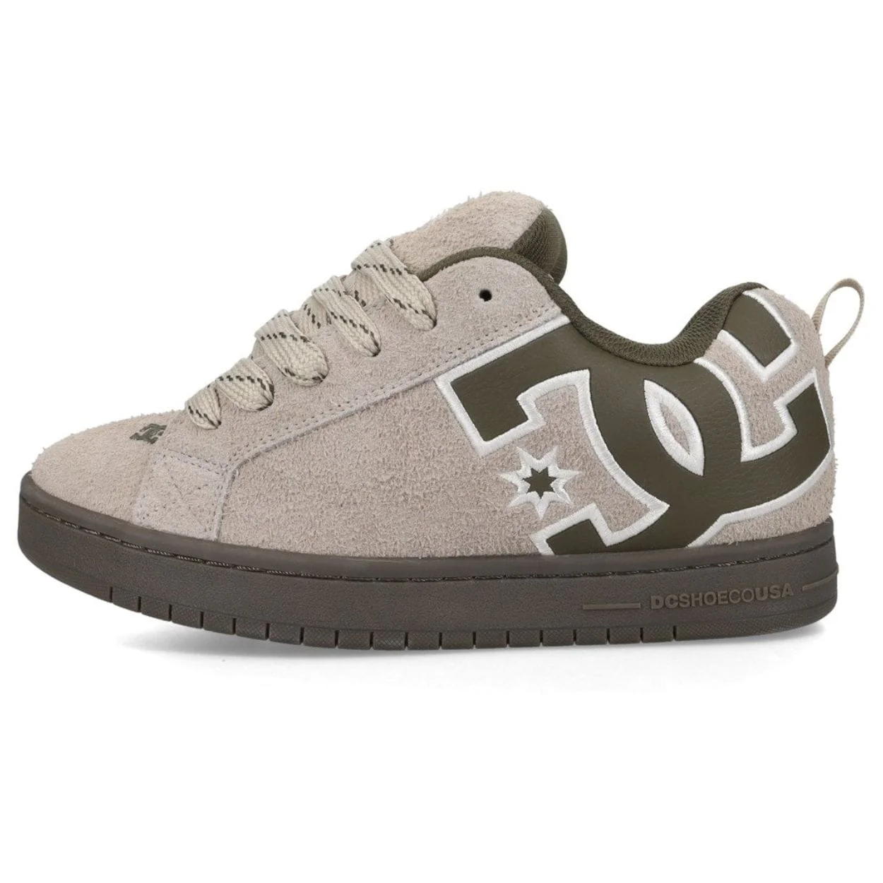 DC Court Graffik Skate Shoes | Taupe & Olive - Image 5