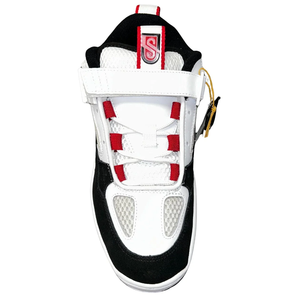 DC Shoes JS 1 Skate Shoes | White, Black & Red - Image 6