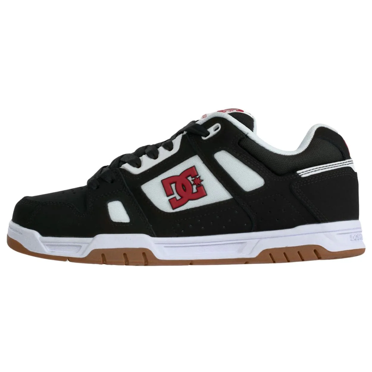 DC Stag Skate Shoes | Black, White & Red - Image 3