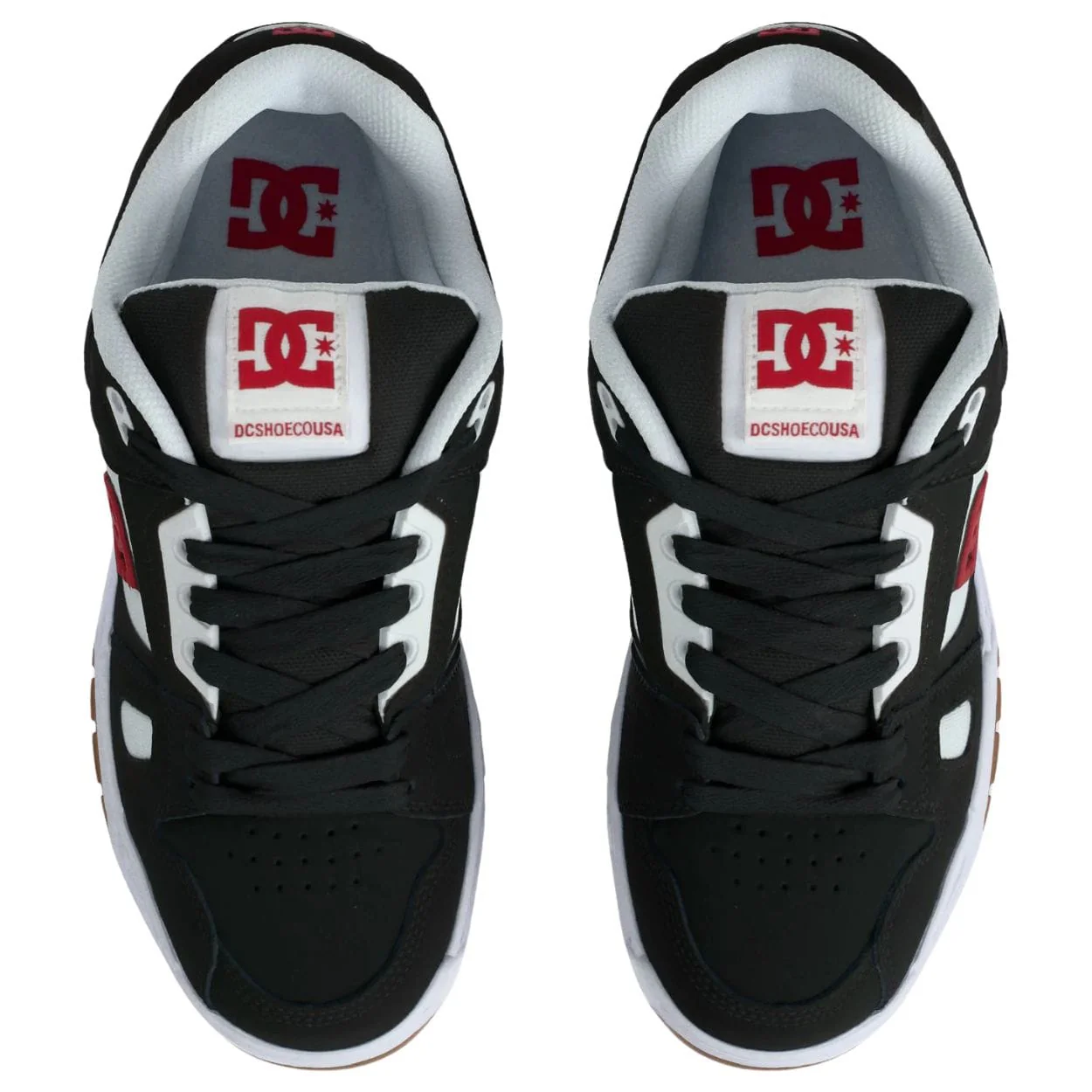 DC Stag Skate Shoes | Black, White & Red - Image 4