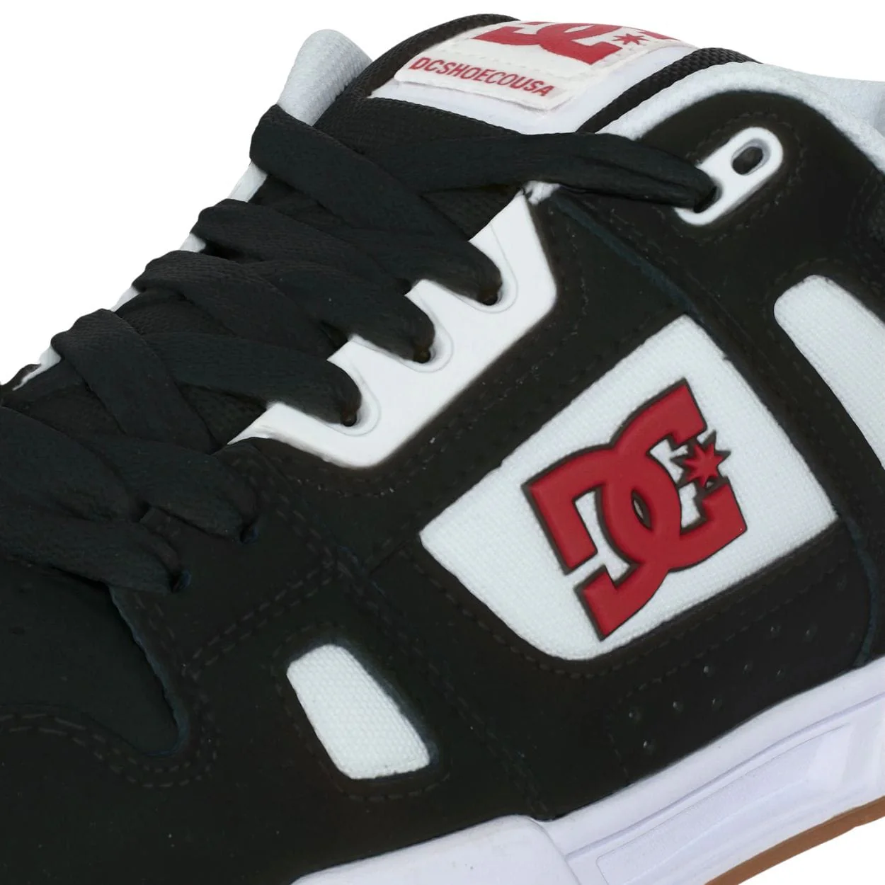 DC Stag Skate Shoes | Black, White & Red - Image 7