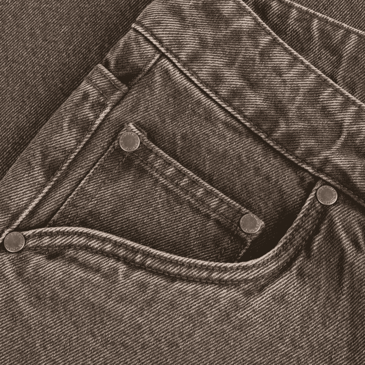 Dime MTL Baggy Denim Pants | Sandblasted Brown - Image 3
