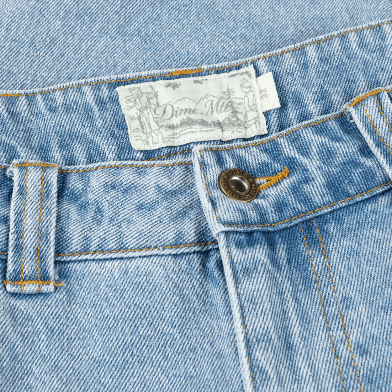 Dime MTL Carpenter Denim Shorts | Blue Washed - Image 4