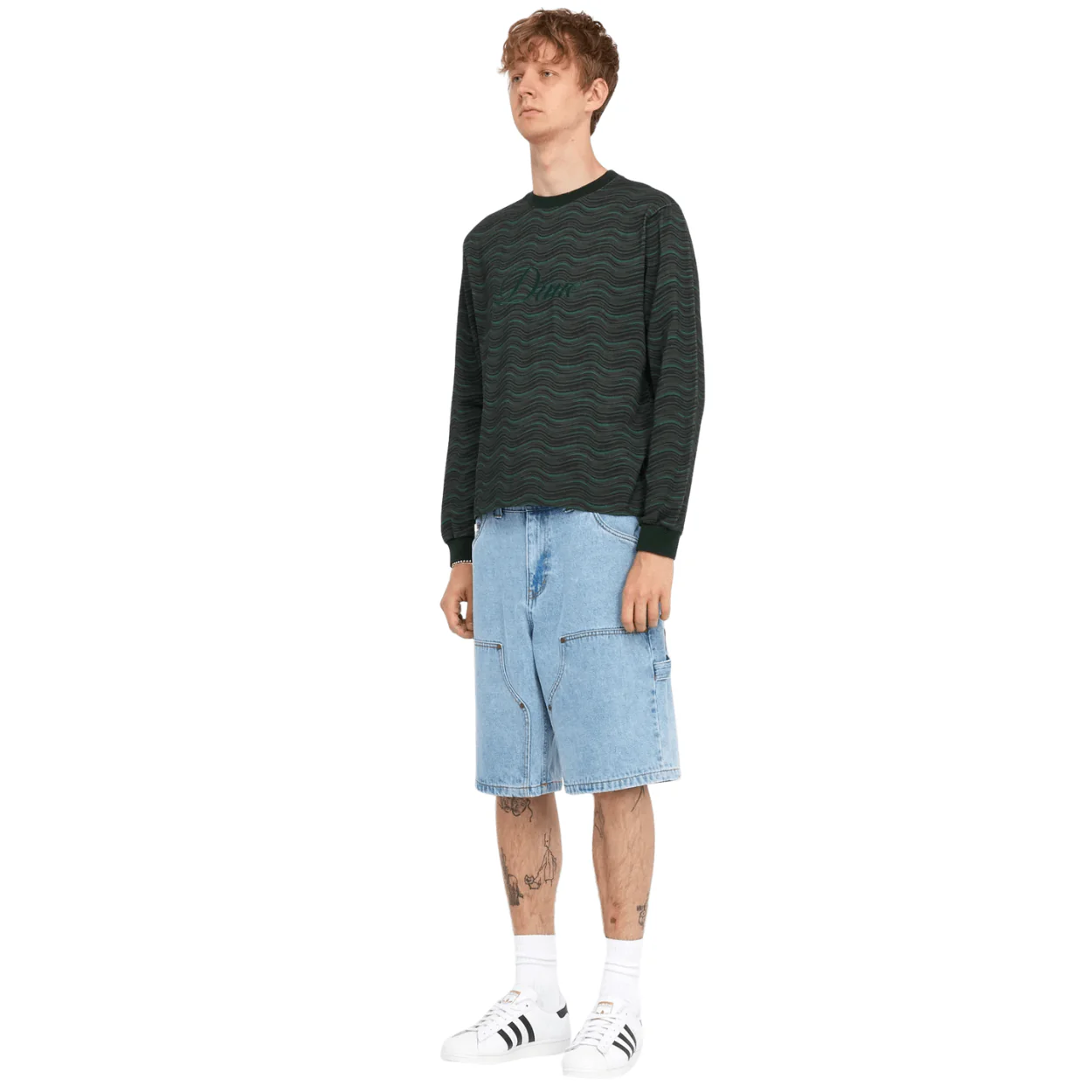 Dime MTL Carpenter Denim Shorts | Blue Washed - Image 6