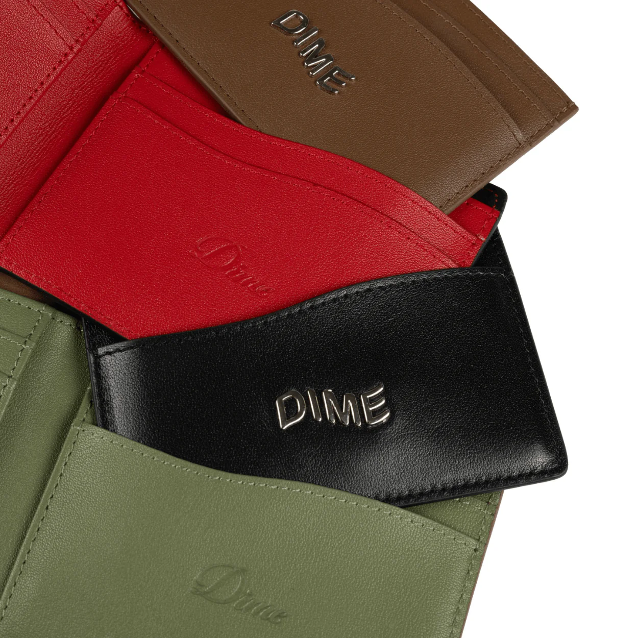 Dime MTL Classic Leather Wallet | Brown & Olive - Image 4
