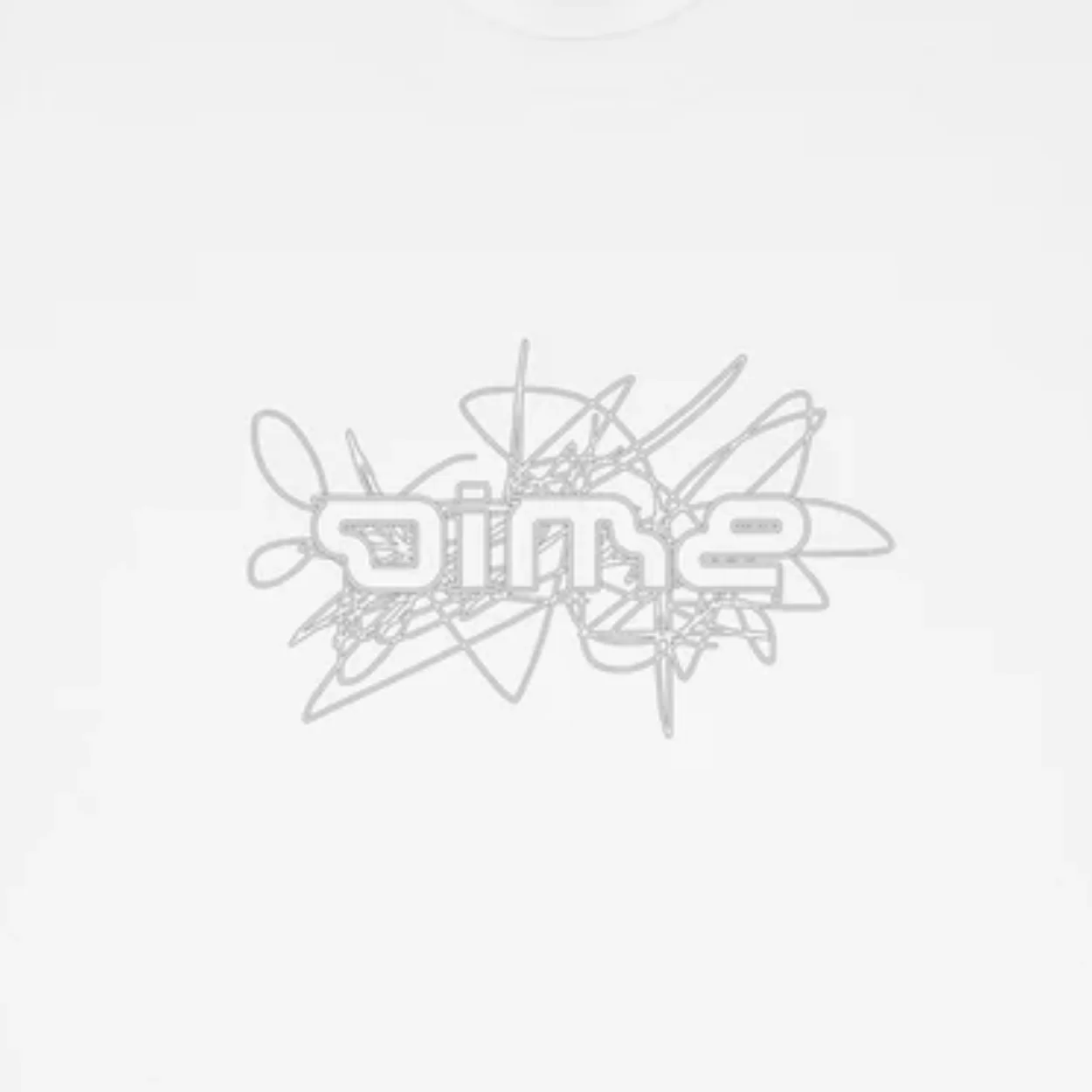 Dime MTL Glyph T-Shirt | White - Image 3