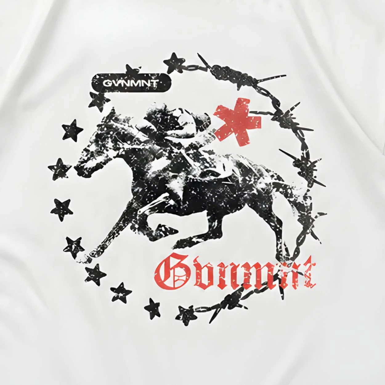 GVNMNT Prize Horse T-Shirt | White - Image 4
