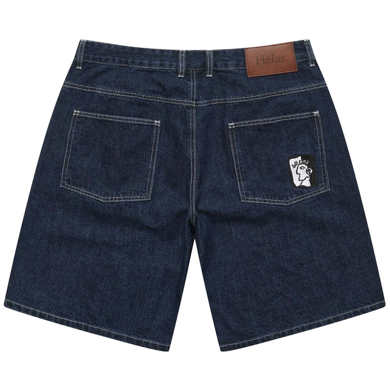 Helas Dieu Grec Jean Shorts | Washed Navy - Image 2