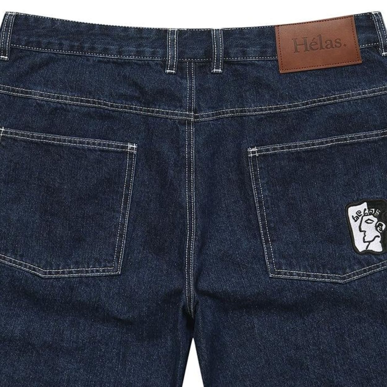 Helas Dieu Grec Jean Shorts | Washed Navy - Image 3