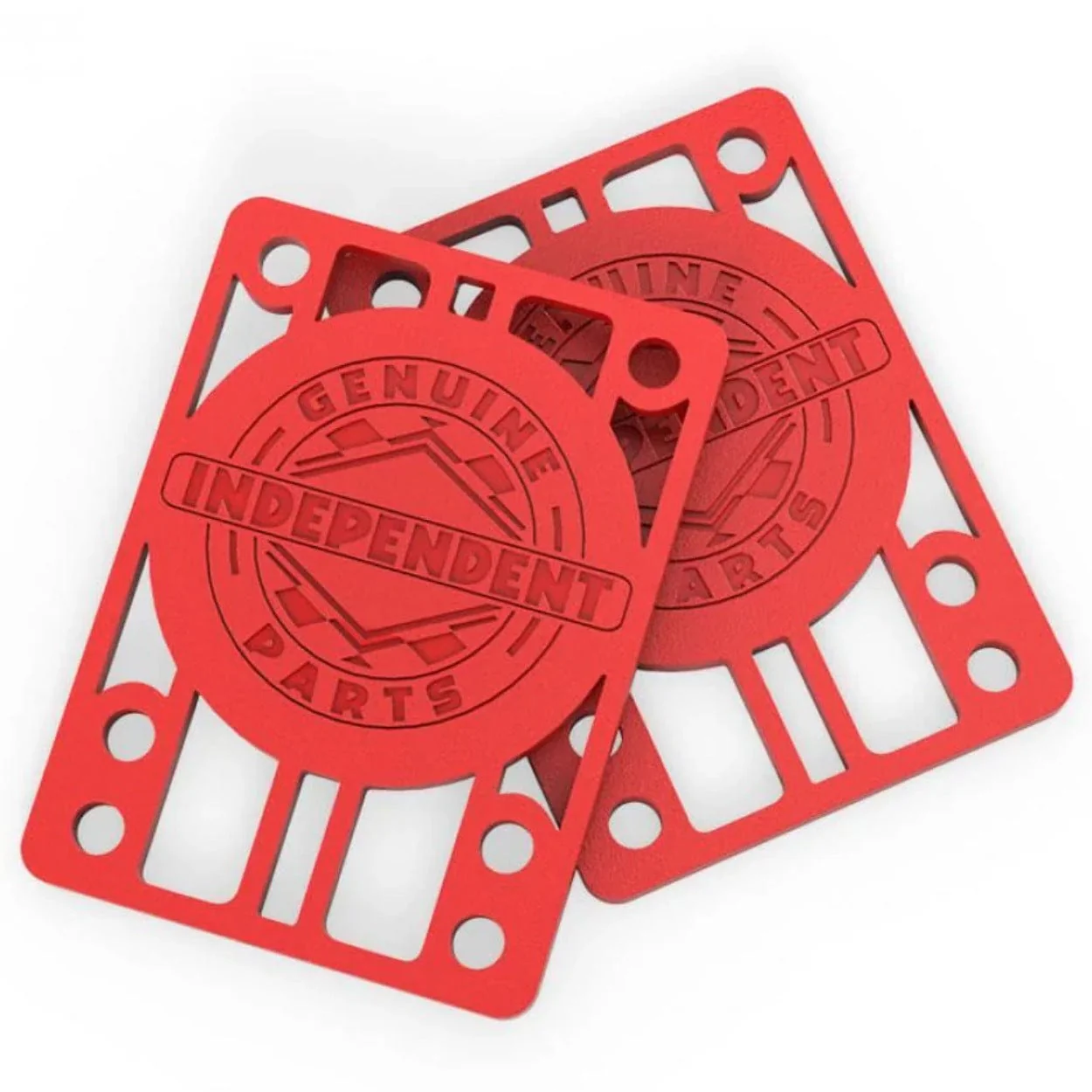Independent Red Skateboard Riser Pads | 1/8"