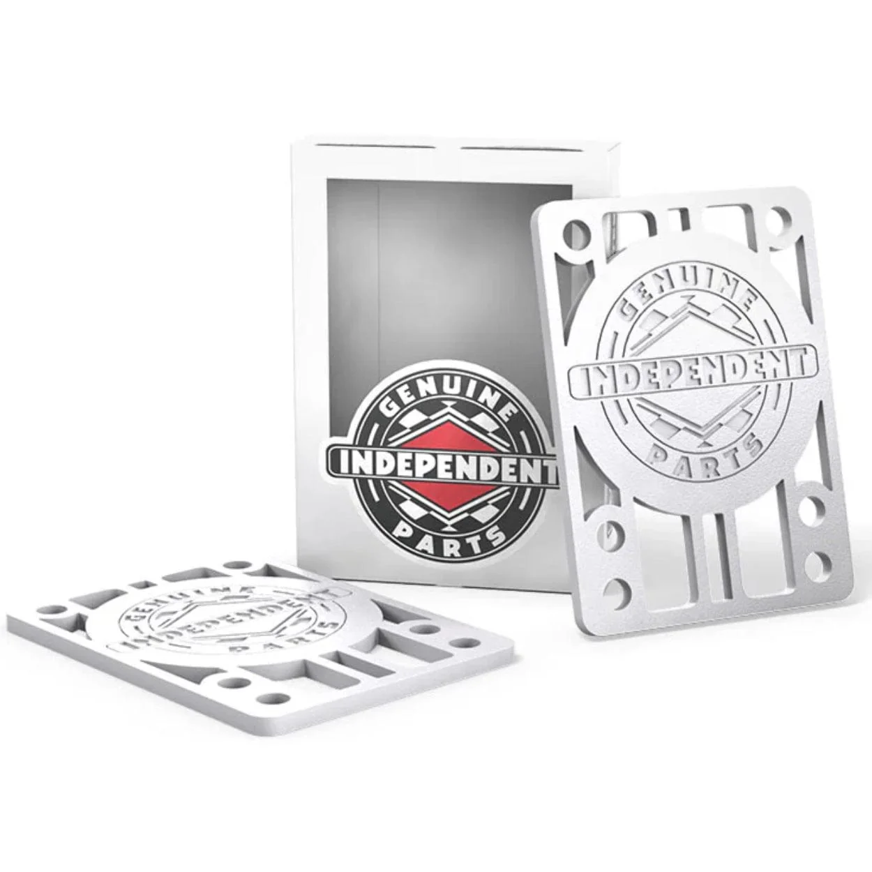 Independent White Skateboard Riser Pads | 1/8"