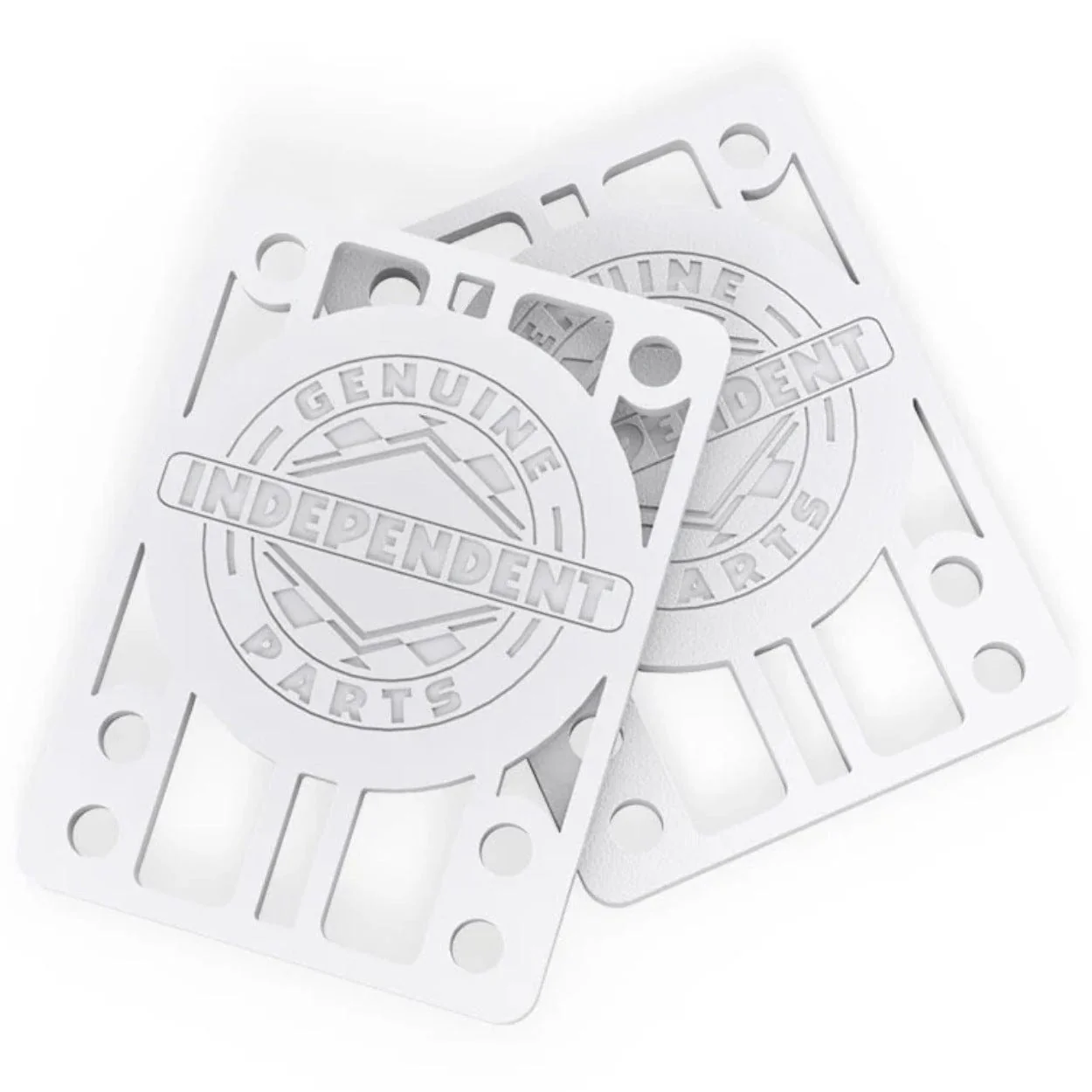 Independent White Skateboard Riser Pads | 1/8" - Image 2