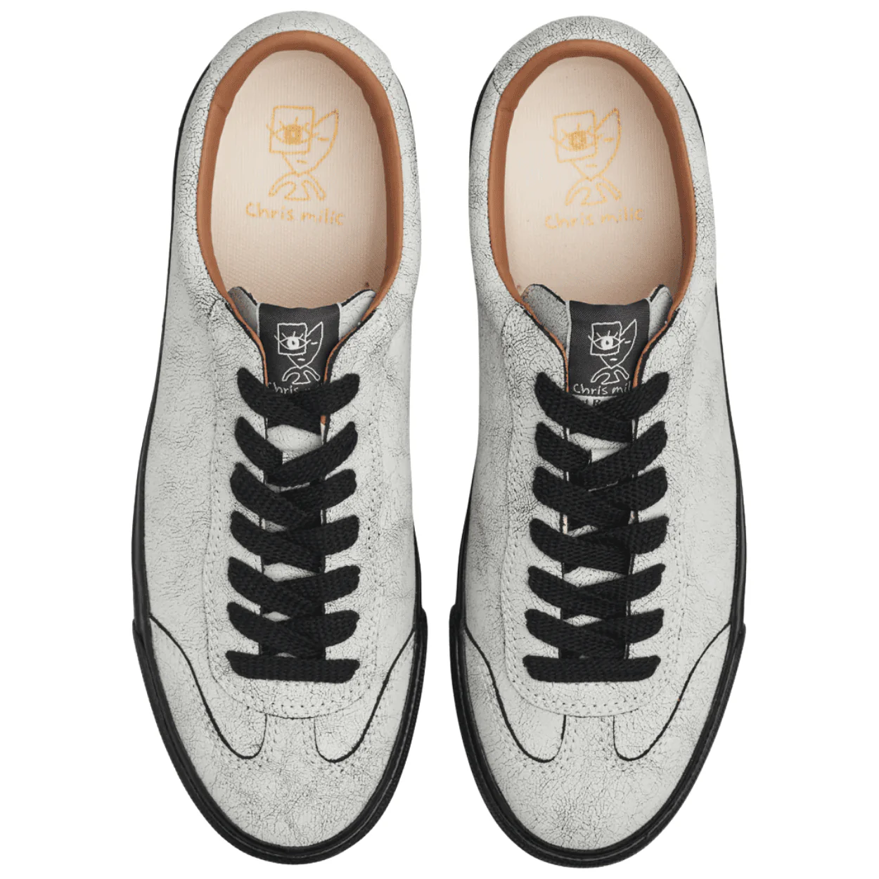 Last Resort AB VM004 Milic Suede Lo Skate Shoes | Artisan White & Black - Image 3
