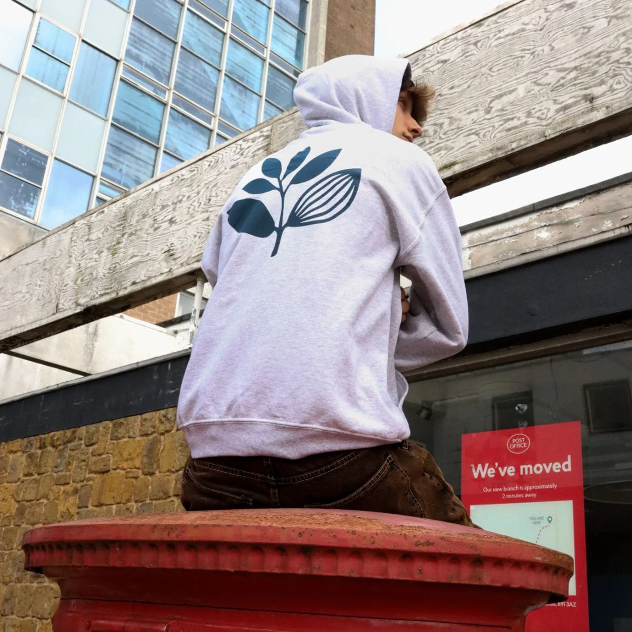 Magenta Skateboards Plant Hoodie | Ash - Image 5