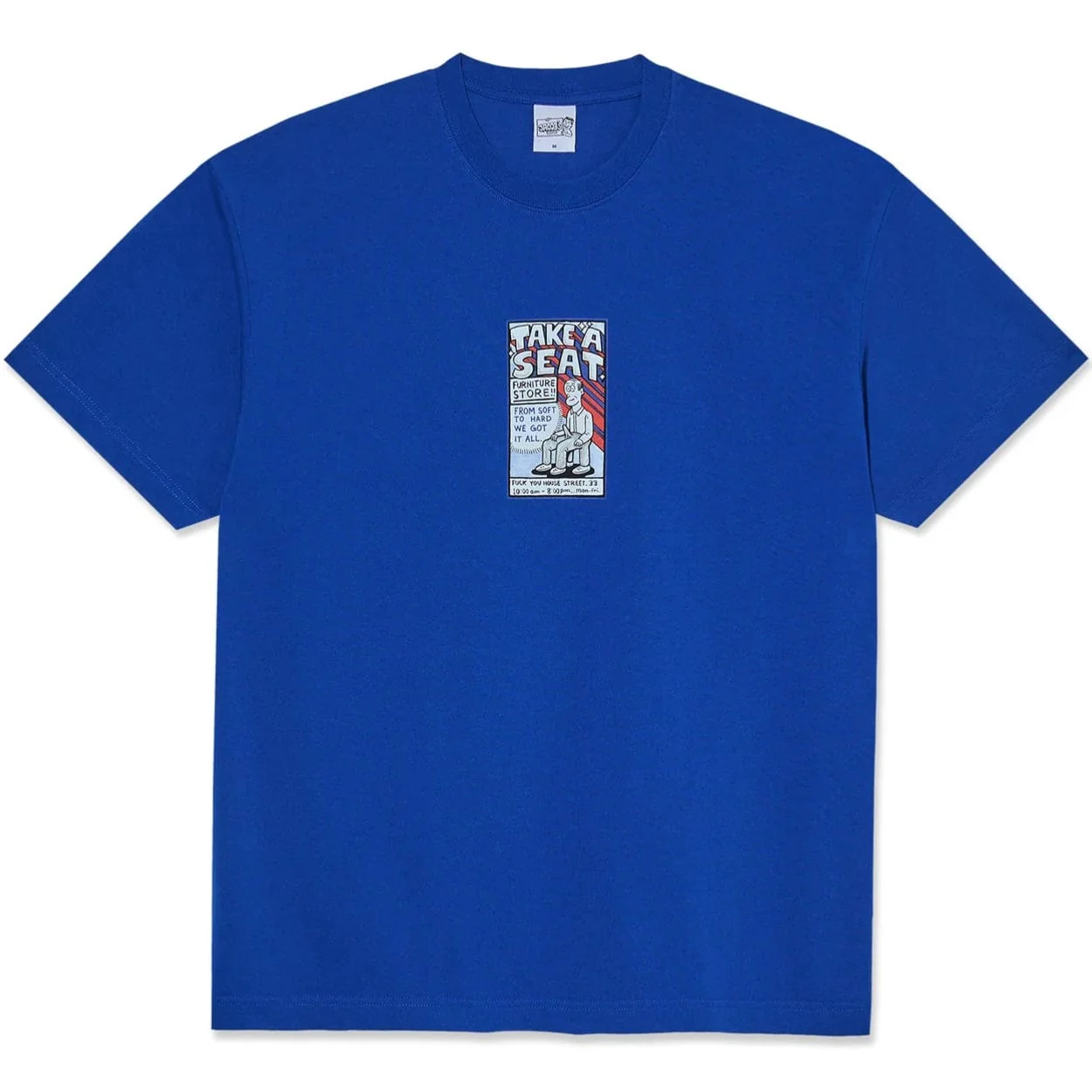 Polar Skate Co Take A Seat T-Shirt | Egyptian Blue