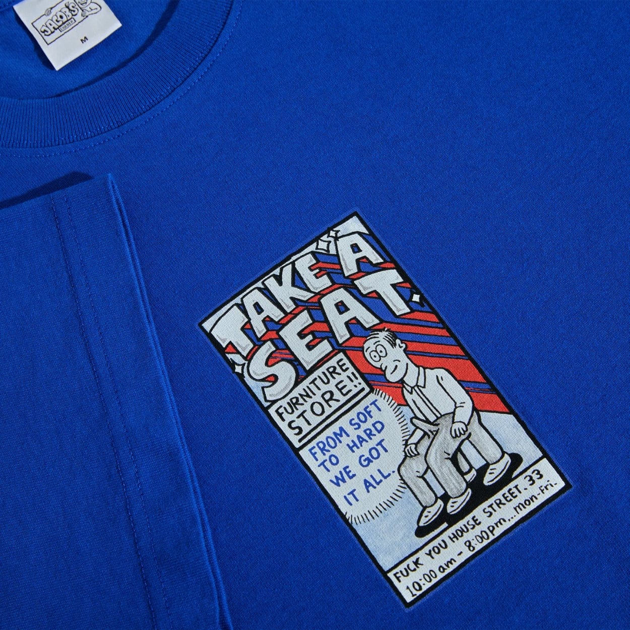 Polar Skate Co Take A Seat T-Shirt | Egyptian Blue - Image 2