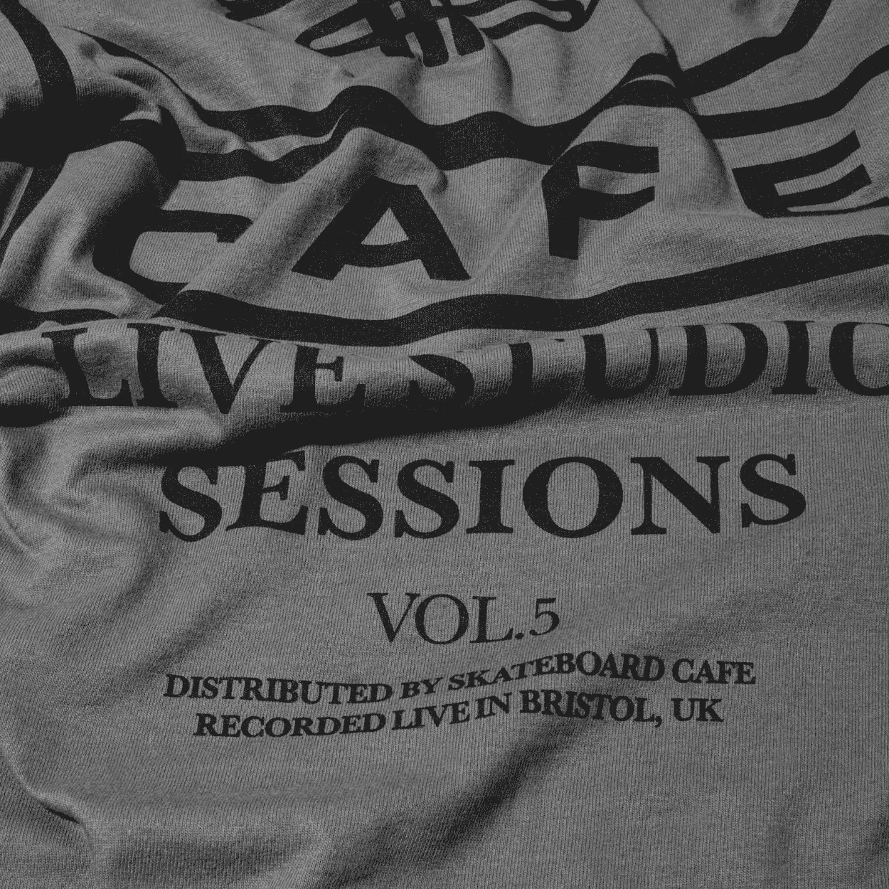 Skateboard Cafe 45 T-Shirt | Charcoal & Black - Image 4