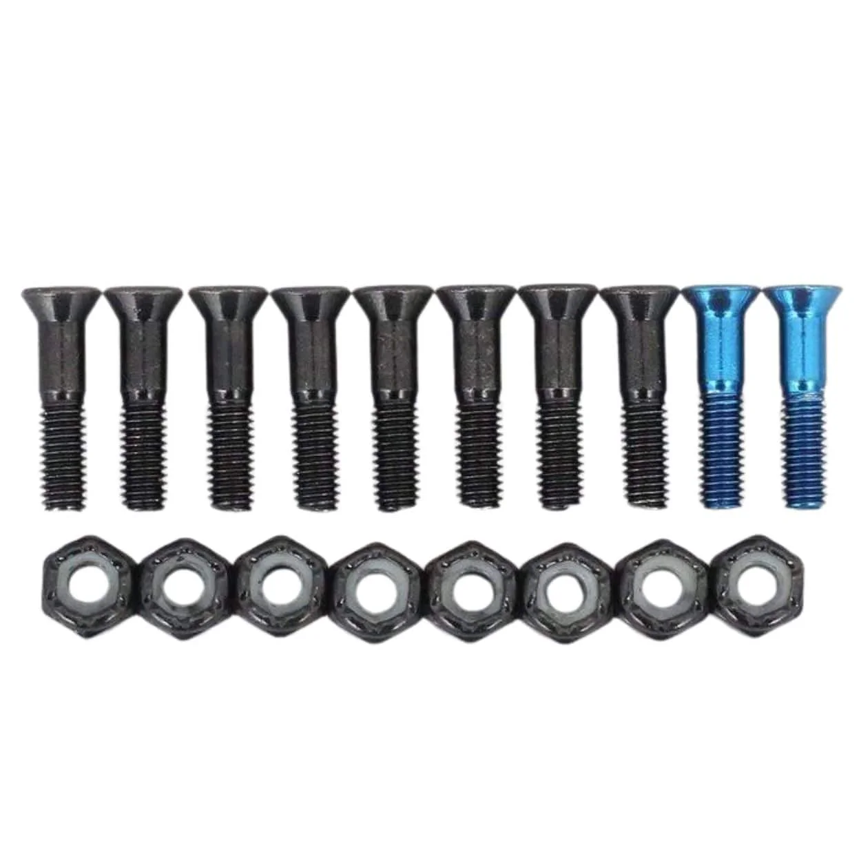 Thunder Phillips Black & Blue Skateboard Bolts | 7/8" - Image 3